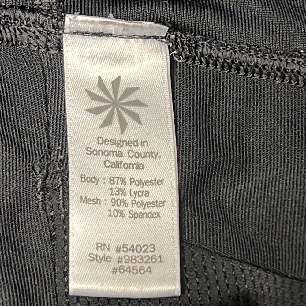 Athleta Stride Reflective Capri/Crop Legging Black Size Medium - Picture 13 of 13